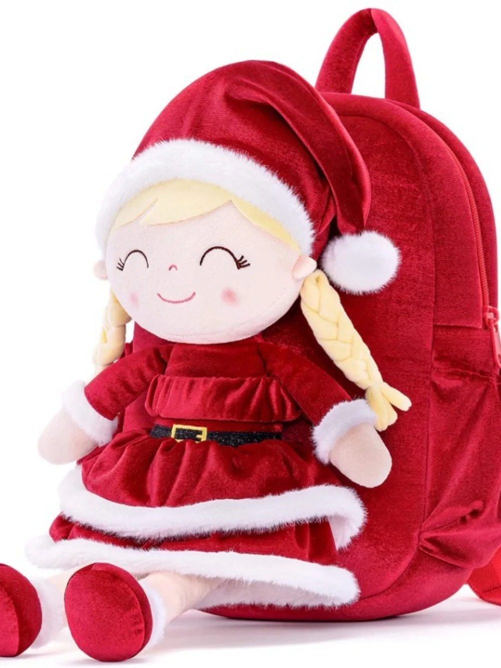 Plush Holiday Doll in Red Santa Outfit - Kids Toys Dolls & Accessories